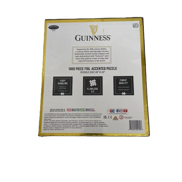 Guinness Beer 1000 Piece Puzzle Foil Accented Sealed - Picture 3 of 4